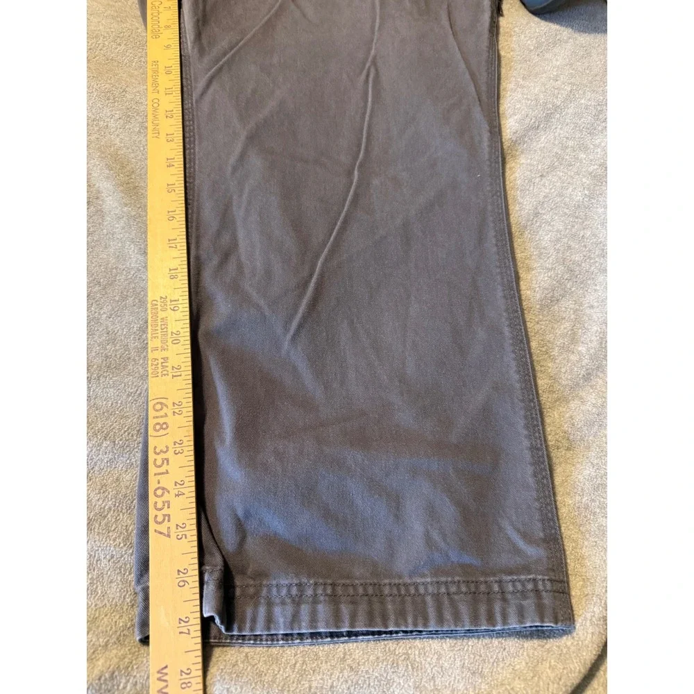 Duluth Trading Co Mens Gray Carpenter Work Pants 46x28 95016 Cotton Utility